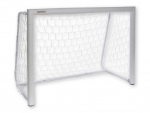 All-In Sport: zeer robuust trainings- en recreatiedoel 150 x 110 cm van wit gelakte stalen buis doorsnede 8 cm. Vanwege de doeldiepte van 85 cm zeer st...