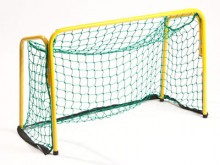 All-In Sport: <b>Unihockeydoel met net</b><br /><br />Stabiele hockeydoel van staken buizen constructie, verzinkt en epoxy gelakt, voor in- en outdoor ...