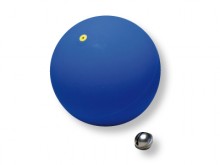 All-In Sport: Van rubber 6” (16 cm Ø), met geïntegreerde belletjes. Overigens: deze bal is ook voor niet-blinden een uitdaging.