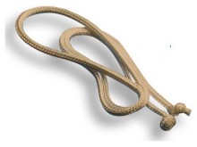 All-In Sport: van 100% polypropyleen, gevlochten, goud-beige, midden versterkt, uiteinden geknoopt.