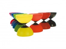 All-In Sport: Grote Diabolo Ø 13 cm, ca. 230 gram met transparante halve schalen voor een vette optiek, kleuren assorti.