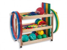 All-In Sport: <p>Gymnastiekartikelen-set bestaande uit:</p>
<ul>
<li>12 gymnastiekhoepels PVC, 70 cm (4 kleuren)</li>
<li>12 turnstokken, 100 cm (4 ...