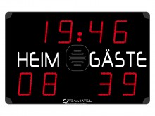 All-In Sport: <p>Elektronische weergave van de speelstanden van 0 t/m 99 en tijdmeting voor basketbal, handbal/zaalvoetbal, tennis, tafeltennis, badmin...