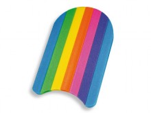 All-In Sport: De fun-plank en zwemleshulp van PE-schuim, hygiënisch, licht. In attractief rainbow-design. Afm. (LxBxH): 48 x 30 x 3 cm.