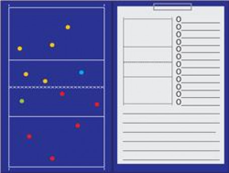 Coachmap magnetisch + Clip Volleybal