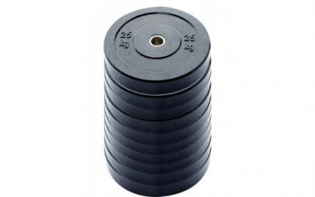 10-pack 25 kg OI. bumper plates zwart