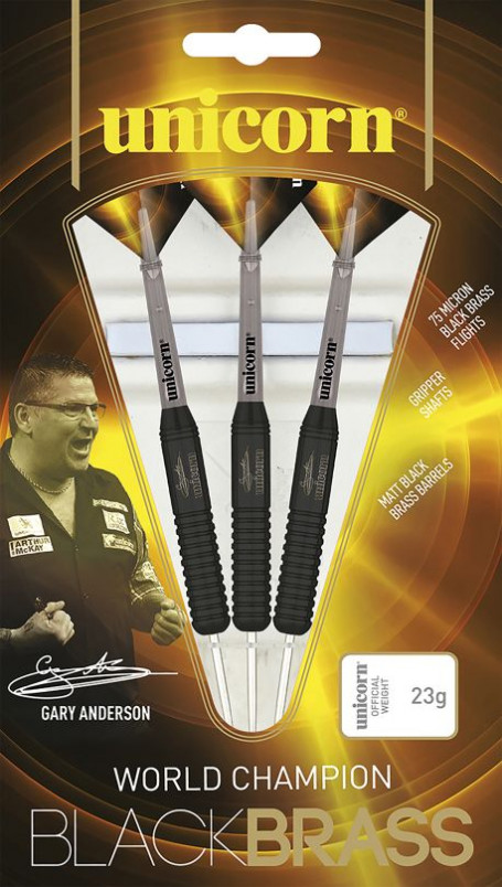 Unicorn® Gary Anderson Black Brass Steel Dart 22 g.