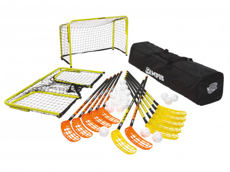 Floorball complete-set Salming® C36 incl. 20 ballen, tas en doelen