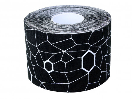 Kinesiologie tape Thera-Band XactStretch, 5 m x 5 cm, zwart/wit