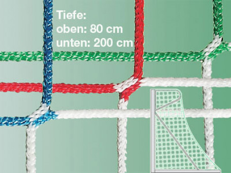 Voetbaldoelnetten in clubkleuren voor doeldiepte 80 cm / 200 cm