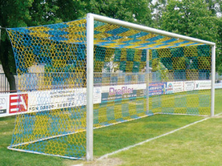 Voetbaldoelnetten schaakbordmotief voor doeldiepte 80 cm / 200 cm