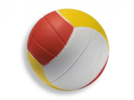 Volleybal PU-foam Ø 20 cm, 290 gram geel/rood/wit