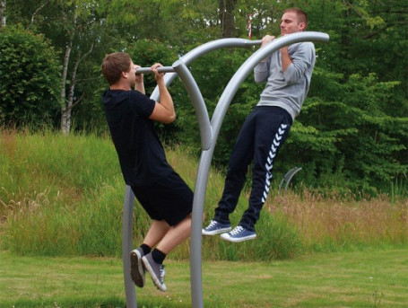 Dual Pull up Station Outdoor Fitness