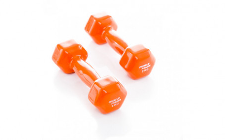 Vinyl dumbbells 2 x 2 kg