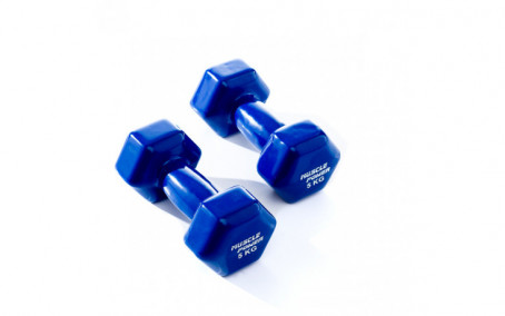 Vinyl dumbbells 2 x 5 kg