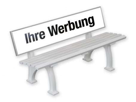 Reclamebank Freiburg met wisselframe, 150 cm