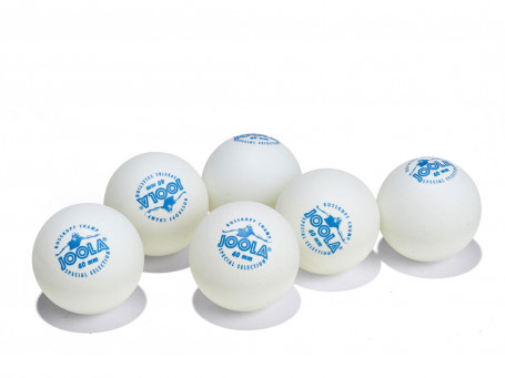 Tafeltennisballen Joola® ROSSKOPF CHAMP wit, doos van 6 stuks