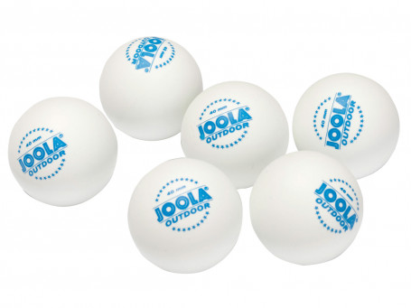 Tafeltennisballen Joola® OUTDOOR wit, set van 6 stuks