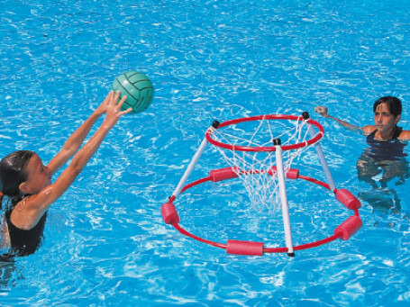 Waterbasketbalset 2 baskets + 1 bal