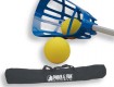 All-In Sport: De set bestaat uit: - 6 sticks in rood - 6 sticks in blauw - 12 ballen - 1 transporttas