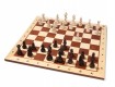 All-In Sport: Internationaal wedstrijd schaakbord van hout, kleuren bruin/naturel, bordmaat 55 x 55 cm, veldmaat 5,6 x 5,6 cm.