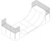All-In Sport: L=975cm; B=375cm; H=180cm; r=240cm  mit Seitenverkleidung und Rückwand<br />Podest mit dreiseitigem Geländer<br />Inclusive 2 Benutzer-Hi...