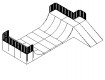 All-In Sport: L=1100cm; B=500cm; H=180cm; r=240cm  mit Seitenverkleidung und Rückwand<br />Podest mit dreiseitigem Geländer<br />Inclusive 2 Benutzer-H...