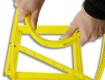 All-In Sport: 9 vakken – vaklengte en -breedte ca. 40 x 40 cm – met een totale lengte van ca. 4 meter, kleur geel.