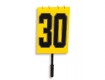 All-In Sport: Weerbestendig, met cijfers 1-30 (ca. 25 cm hoog), gebruiksvriendelijk, geel/zwart.
