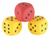 All-In Sport: 6 x 6 x 6 cm, voor vele spellen inzetbaar, geel/rood assorti.