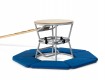 All-In Sport: Vielseitig einsetzbares Übungsgerät aus 2 konisch zulaufenden Stahlrahmen, 1 runden Deckplatte aus Holz und 7 miteinander verbindbare Mat...