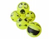 All-In Sport: Set van 5 vrolijk gekleurde en expressieve Emoticon-ballen met Ø 21 cm en ca. 110 gram gewicht per bal. Set wordt onopgepompt geleverd.