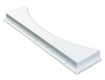 All-In Sport: aus GFK (glasfaserverstärkter Kunststoff), mit Befestigungslaschen und verzinkten Befestigungsnägeln. 115 cm breit, 8 cm hoch.