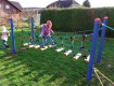 All-In Sport: Abenteuerbrücke<br />Absoluter Kletterspass für kleine Abenteurer. Stahlpfosten feuerverzinkt, Ø 102 mm, 2 m lang mit Abdeckkappen. Seile...