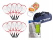 All-In Sport: Speciaal voor schoolsport en dagelijkse training, geschikt voor kinderen v.a. 10 jaar. Bestaande uit 10 robuuste Victor 58 rackets, 40 t...