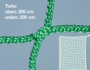 All-In Sport: Voetbaldoelnetten 1-kleurig - netdiepte 200/200 cm, 3 mm groen